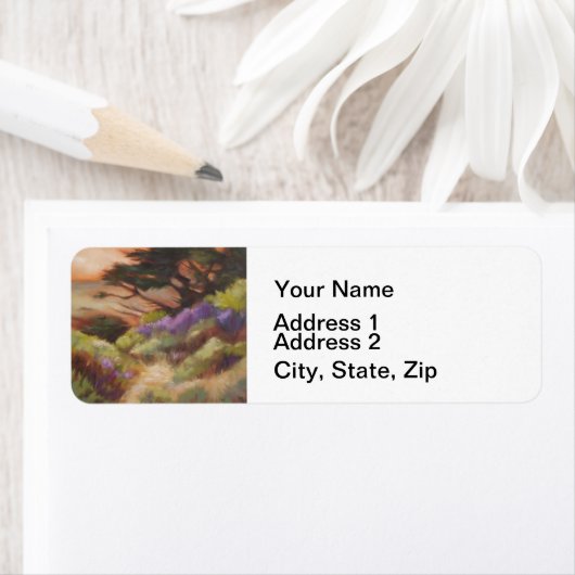 Monterey Cypress California Landschap Etiket (Insitu)