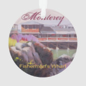 Monterey Fishermans Wharf Schilderachtig Californi Ornament (achterkant)