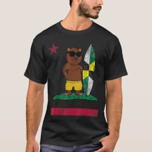 Monterey Flag California Republic Surfer Beer Surf T-shirt