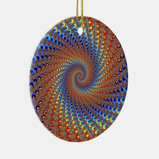 Monterey Fractal Art Keramisch Ornament (Rechts)