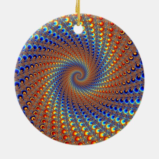 Monterey Fractal Art Keramisch Ornament (Achterkant)