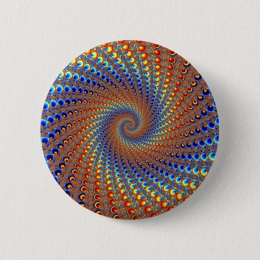 Monterey Fractal Art Ronde Button 5,7 Cm (Voorkant)