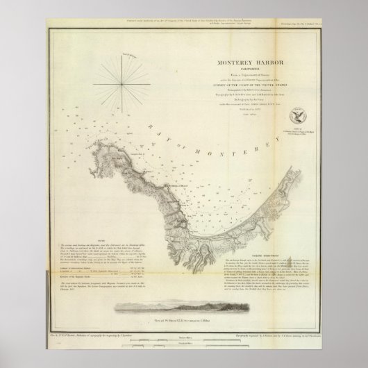 Monterey Harbour, Calif Poster (Voorkant)