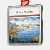 Monterey Marina Kerstornament Metalen Ornament (Links)
