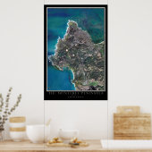 Monterey Peninsula of California Satellite Map Poster (Keuken)