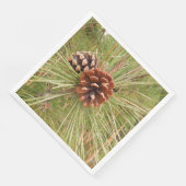 Monterey Pine Tree met dennenappels Servet (Hoek)