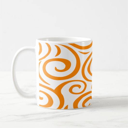 Monterey Swirl Mok-Oranje Koffiemok (Links)