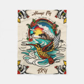 Monterey Tattoo Design: een 30 "x40" symbool Fleece Deken (Voorkant)