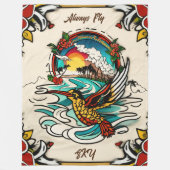 Monterey Tattoo Design: een 60 "x80" symbool Fleece Deken (Voorkant)