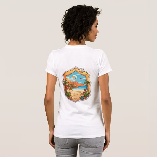 Monterey Waves: Fusion T-shirt van tropisch Tattoo (Achterkant volledig)