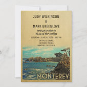 Monterey Wedding Invitation  Middeleeuwen Kaart (Voorkant)