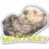 Monterey Zee Otter Vinyl Custom Cut Sticker (Voorkant)