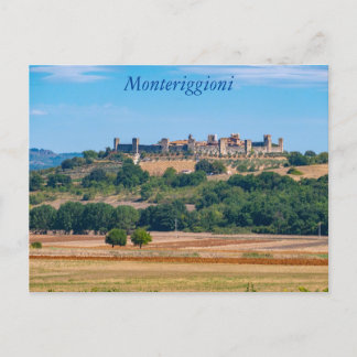Monteriggioni skyline, Toscane, Italië Briefkaart