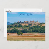 Monteriggioni skyline, Toscane, Italië Postkaart (Voorkant / Achterkant)