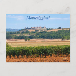 Monteriggioni skyline, Toscane, Italië Postkaart