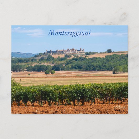 Monteriggioni skyline, Toscane, Italië Postkaart (Voorkant)