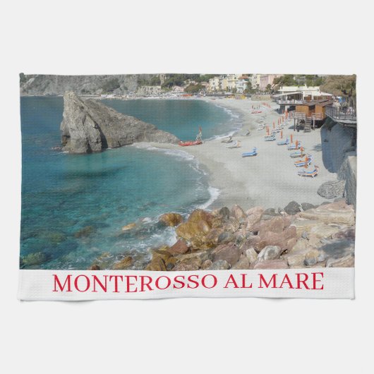 Monterosso al Mare uitzicht theedoek (Horizontaal)