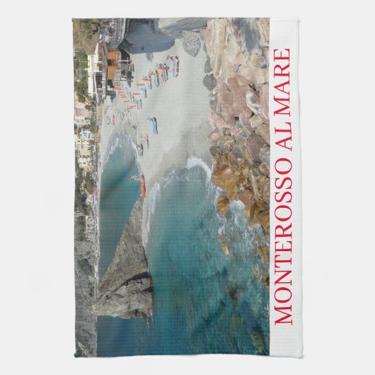 Monterosso al Mare uitzicht theedoek (Verticaal)