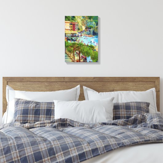 Monterosso Cinque Terre Canvas Afdruk (Insitu (Slaapkamer))
