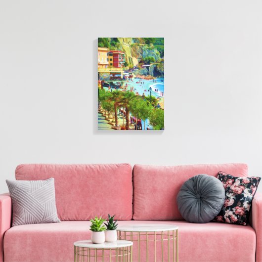 Monterosso Cinque Terre Canvas Afdruk (Insitu (Woonkamer))