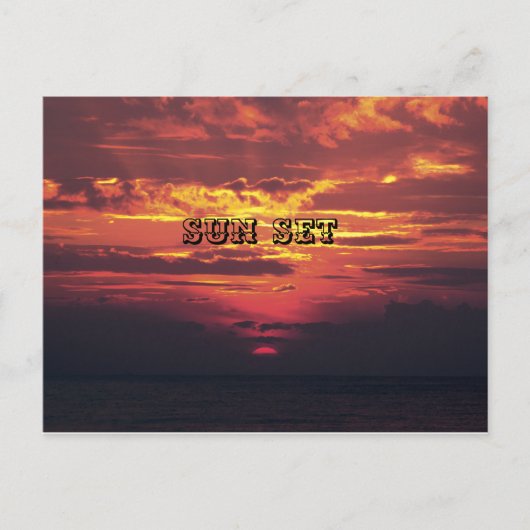 Monterosso Cinque zonsondergang Briefkaart (Voorkant)