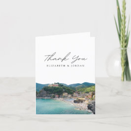Monterosso Italië Cinque Terre blanco bedankkaart