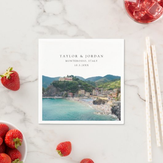 Monterosso Italië Trouwpapier Cocktail servet (Insitu)