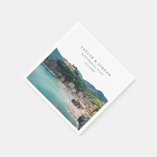 Monterosso Italië Trouwpapier Cocktail servet (Hoek)