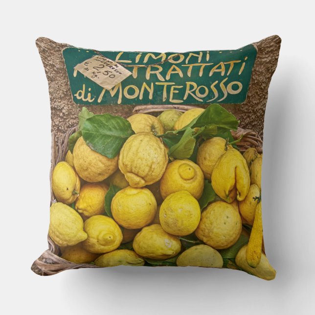 Monterosso Lemons Cotton Sierkussen (Voorkant)