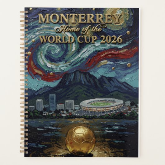Monterrey 2026 Voetbal Luxe Voetbal Muur Kunst Planner (Voorkant)