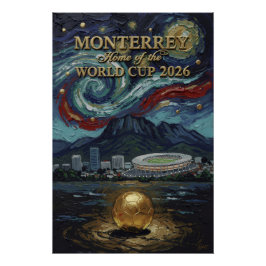 Monterrey 2026 Voetbal Luxe Voetbal Wanddecoratie