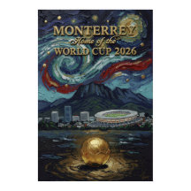 Monterrey 2026 Voetbal  Luxe Voetbal Wanddecoratie