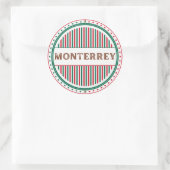 Monterrey City Pride Embleem – Mexicaanse identite Ronde Sticker (Tas)