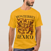 Monterrey Mexico Aztec Design, Mannen #2 T-shirt (Voorkant)