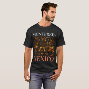 Monterrey Mexico Aztec Design, Mannen #3 T-shirt