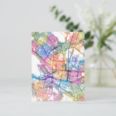 Monterrey Mexico City Map Briefkaart (Staand voorkant)