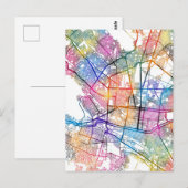 Monterrey Mexico City Map Briefkaart (Voorkant / Achterkant)