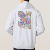 Monterrey Mexico City Map Hoodie (Achterkant)
