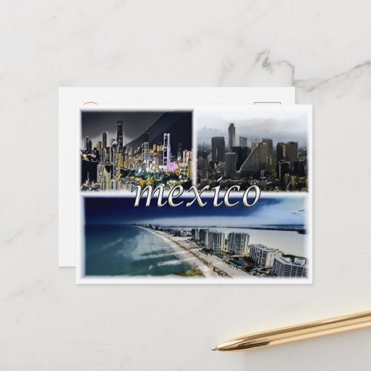 Monterrey - Mexico - Mozaïek - Briefkaart (Voorkant / Achterkant in situ)