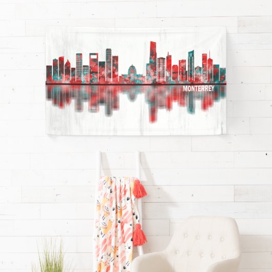 Monterrey Mexico Skyline Spandoek (Insitu)