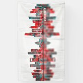 Monterrey Mexico Skyline Spandoek (Verticaal)