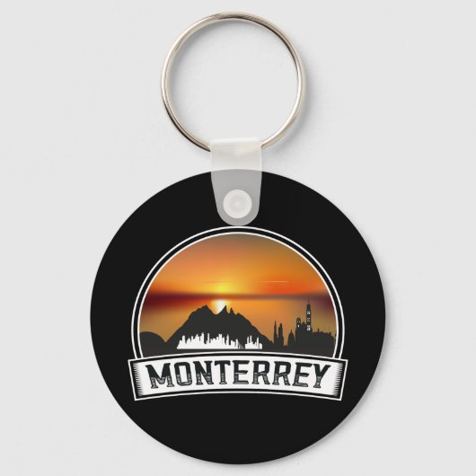 Monterrey Mexico Sunset Cityscape Sleutelhanger (Voorkant)