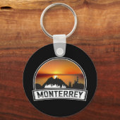Monterrey Mexico Sunset Cityscape Sleutelhanger (Voorkant)