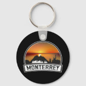 Monterrey Mexico Sunset Cityscape Sleutelhanger (Achterkant)