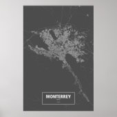 Monterrey, Mexico (zwart wit) Poster (Voorkant)