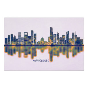 Monterrey Skyline Perfect Poster