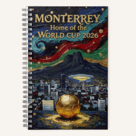 Monterrey Voetbal Kunst 2026 Stadion Stad Ontwerp Notitieboek
