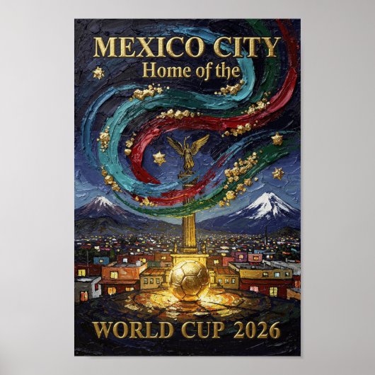 Monterrey Voetbal Kunst 2026 Stadion Stad Poster (Voorkant)