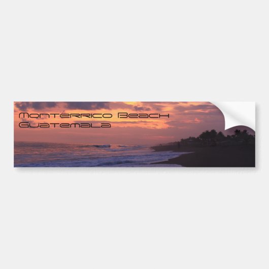 Monterrico Beach Bumpersticker (Voorkant)