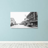 Montesano, WA Main Street Town Uitzicht Foto Canvas Afdruk (Insitu (Houten vloer))